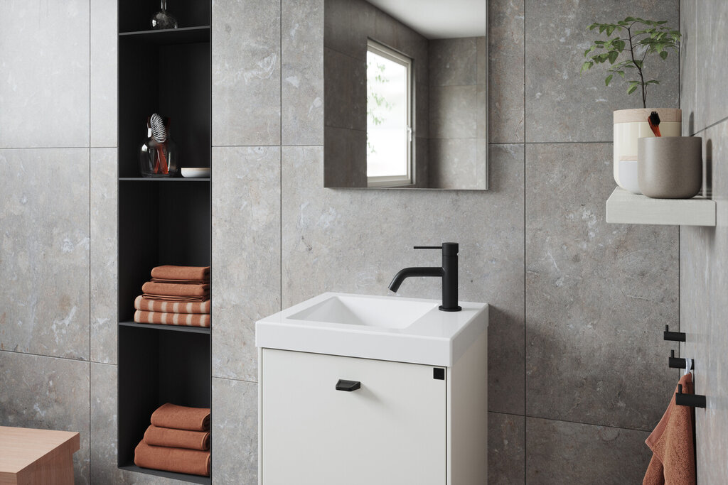 Baderomsinspirasjon Compact linnehvit Baderomsinspirasjon Compact linnehvit