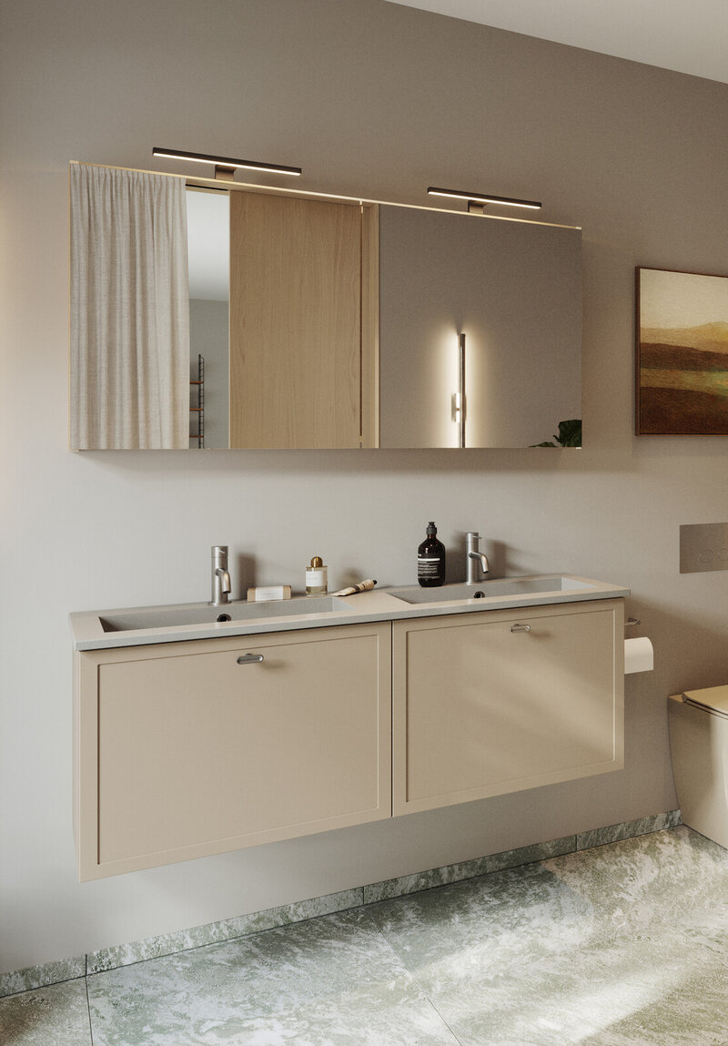 Baderomsinspirasjon Aroma mørkebeige Baderomsinspirasjon Aroma mørkebeige